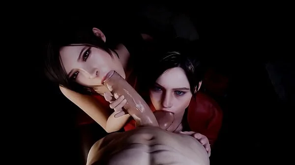 3D Compilation Resident Evil Claire Missionary Anal Fuck Ada Wong Face Fuck Threesome Uncensored