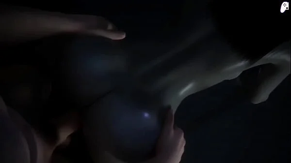 (4K) Female Ghost fucks a guy's penis hard and makes him cum everywhere | 3D Hentai