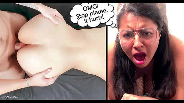 first time anal very painful anal surprise with a sexy 18 year old latina college student