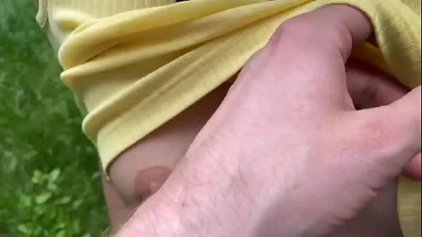 Fucked a thin nymphu in the forest