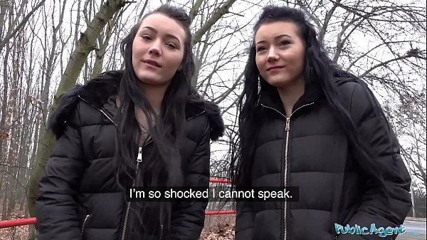 Public Agent Real Twins stopped on the street for indecent proposals